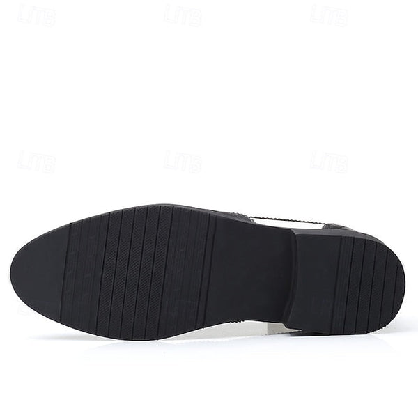 White Dress Brogue Black and with Oxford Shoes Men's FashionChic