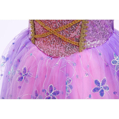 Cloak Princess Dress Cosplay Flower Girl Rapunzel FashionChic