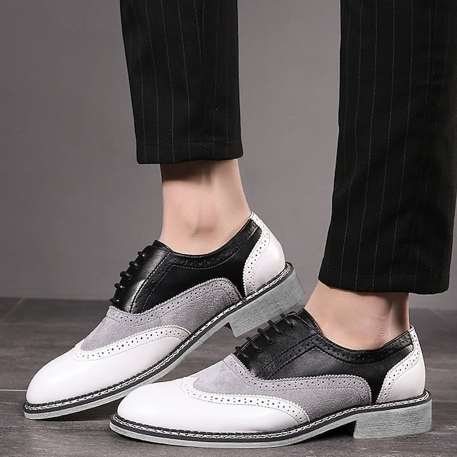 Spectator Gatsby-Inspired Wingtip Shoes Men's Oxford in FashionChic