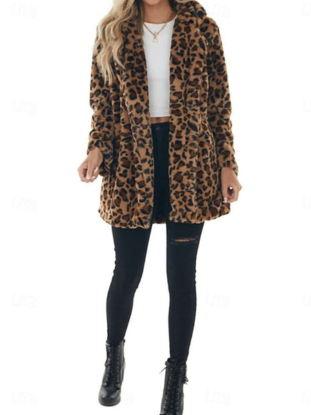 Pockets Warm Women's with Coat Winter Patchwork Breathable FashionChic