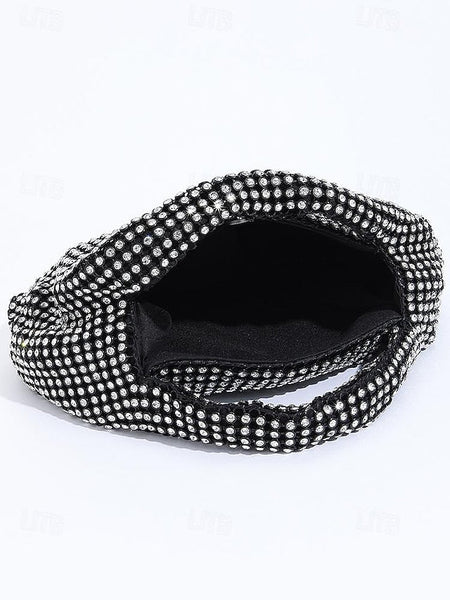 Women's Rhinestone Silver Sparkling Evening – Handbag FashionChic