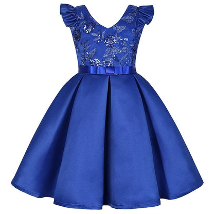 Dress Formal Sleeveless Solid Girls' Color Kids Party FashionChic