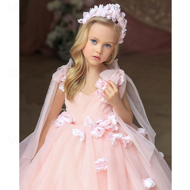 Girls' Flower Communion Dress Party First Girl FashionChic