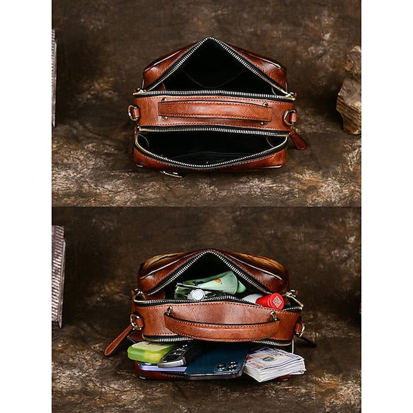 – Sunflower Print Vintage with Handbag Leather and Butterfly FashionChic