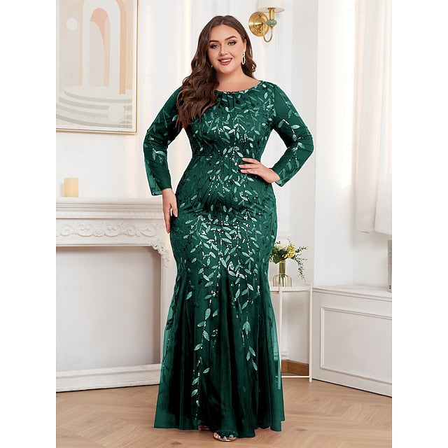 / Floor Mermaid Formal Sparkle Evening Dress Gown Trumpet FashionChic