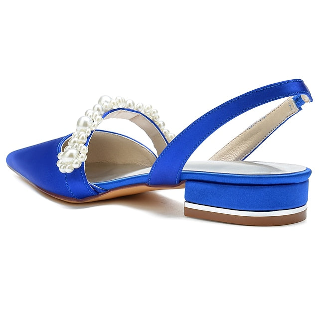 Dress Pearl White Elegant Satin with Women's Shoes FashionChic