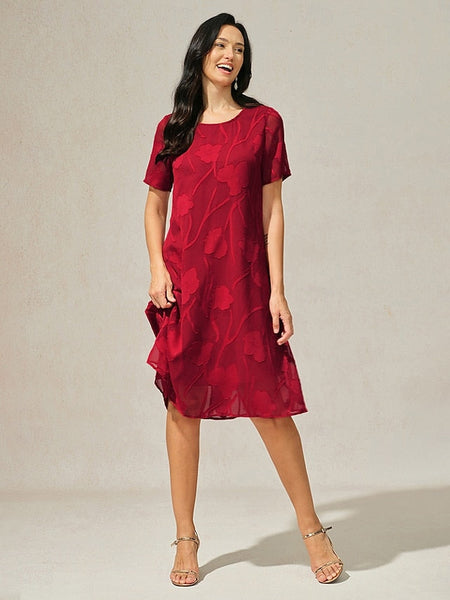 Women's Knee Length Dress Chiffon Dress Elegant Casual FashionChic