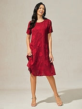 Women's Knee Length Dress Chiffon Dress Elegant Casual FashionChic