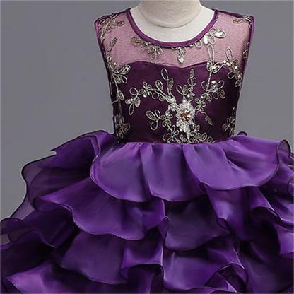 Girls' Floral Summer Party Ruffle Kids 4-13 Dress Wedding FashionChic