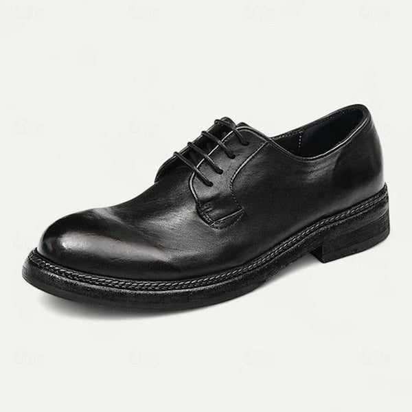 Shoes Welt Derby with Goodyear Leather Tan and Men's Clean FashionChic