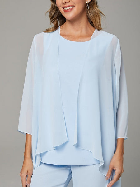 Jumpsuit Pantsuit Floor Length Mother of the Bride Dress FashionChic