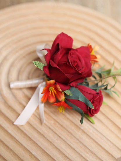 – Wrist Corsage and Wedding Elegant Boutonniere Artificial FashionChic