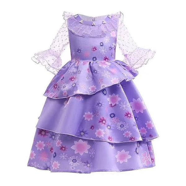 Isabela Girl Madrigal Encanto Flower Dress Fairytale Princess FashionChic