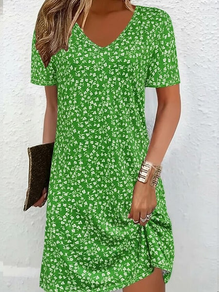 Women's Mini Dress T Shirt Dress Tee Dress Sundress A Line FashionChic