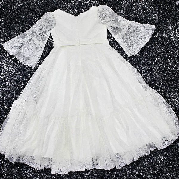 Kid's Flower Lace Dress Girls' Girl Formal FashionChic