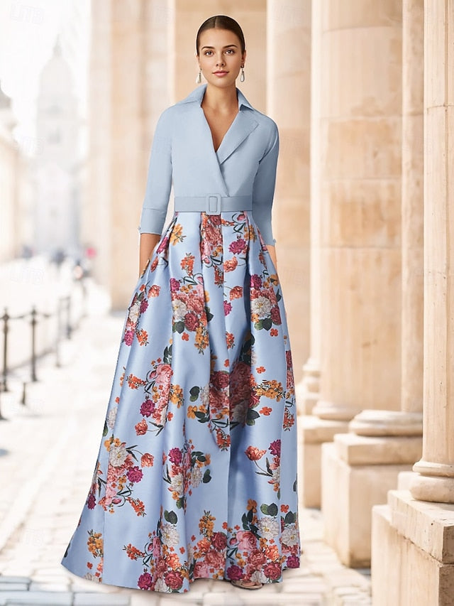Elegant Dress Floor Gown Evening A-Line Length Formal Wedding FashionChic