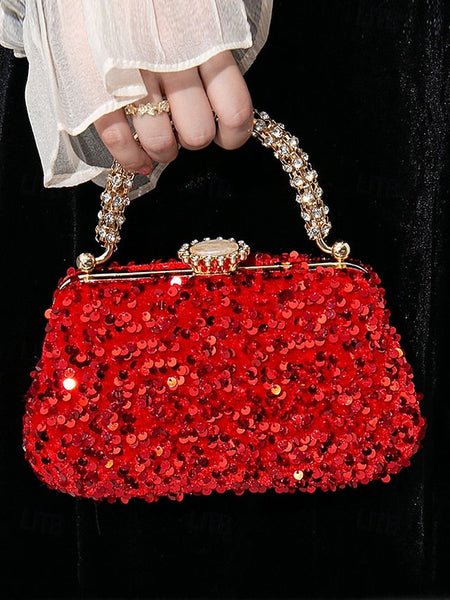 Vintage Bag Embellished Women's Sequin Evening – Clutch FashionChic