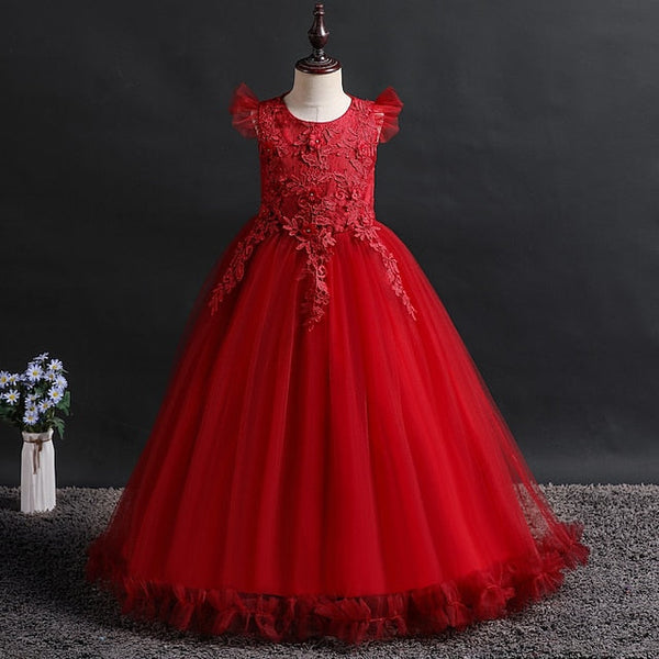 Dress Kids Girl Jacquard Girls' Sleeveless Flower FashionChic