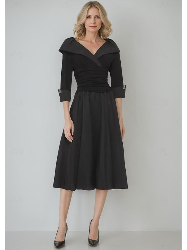 the Portrait Column Dress Mother Bride Sheath / Collar of A-Line FashionChic