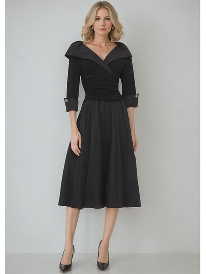 the Portrait Column Dress Mother Bride Sheath / Collar of A-Line FashionChic