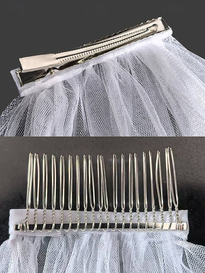 Veil Elegant Soft – Two-Layer Classic Bridal with Tulle FashionChic