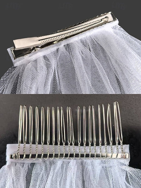 Veil Elegant Soft – Two-Layer Classic Bridal with Tulle FashionChic