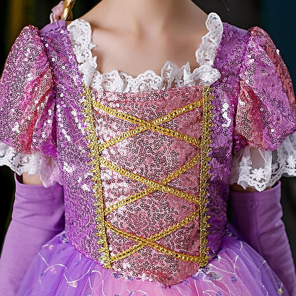 Cloak Princess Dress Cosplay Flower Girl Rapunzel FashionChic