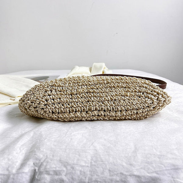 Summer Crossbody Woven Women's – Boho Natural Bag Straw FashionChic