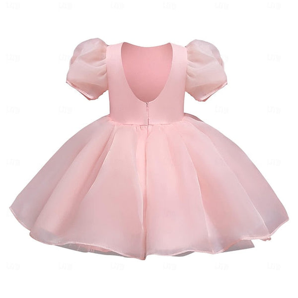 Girl Dress Party Solid Girls' Kids Flower Color FashionChic