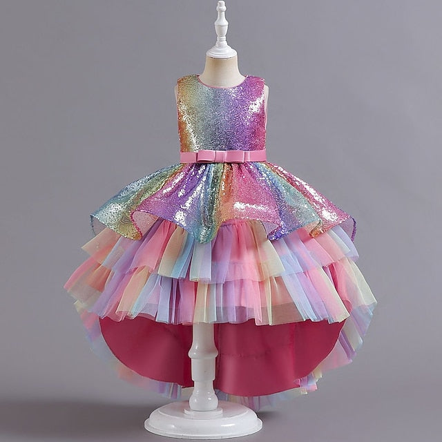 Party Girls' Kids Sleeveless Sequin Dress Wedding colour FashionChic