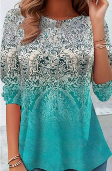 Crew Neck Casual Loose Lace Shirt  WZ84 fabuloryshop