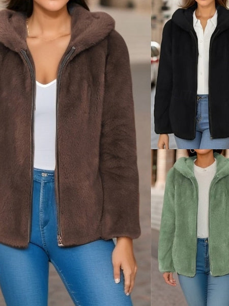 Zipper Comfortable Women's Jacket Casual Warm Pocket FashionChic