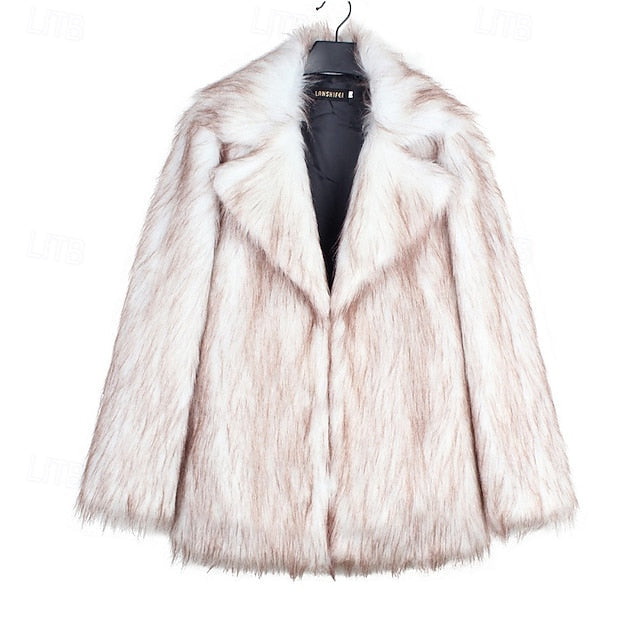 Comfortable Fur Furs Women's Warm Coat Faux FashionChic
