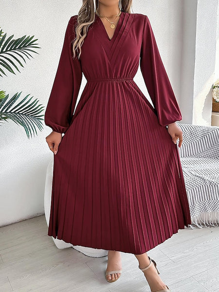Women's Work Dress Satin A Line Dress Fashion Office Long
