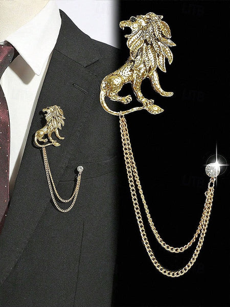 Men's Pin Brooch with Lapel Christmas Deer FashionChic