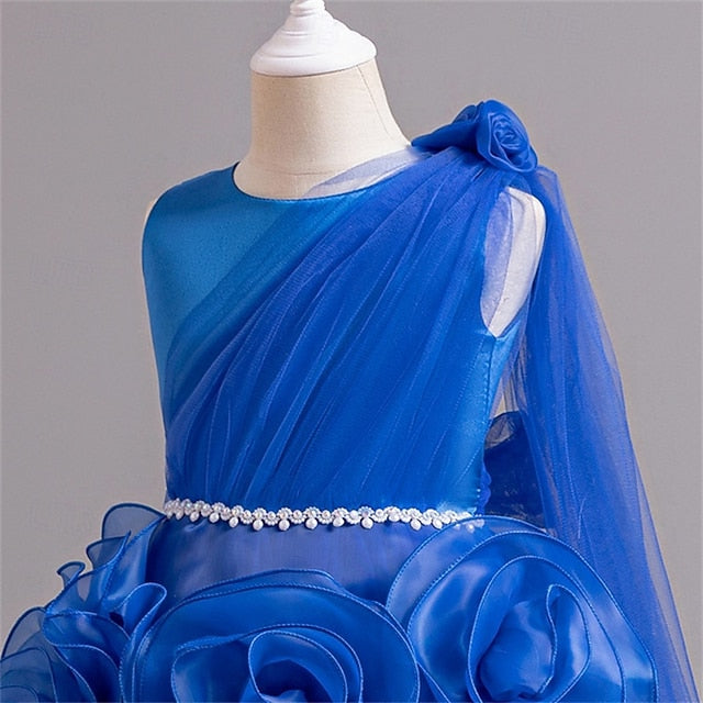 Cosplay Dress Solid Party Kids Girls' Color FashionChic