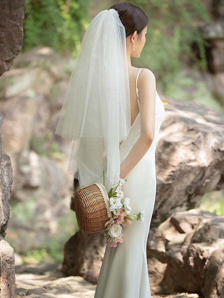 Veil Elegant Soft – Two-Layer Classic Bridal with Tulle