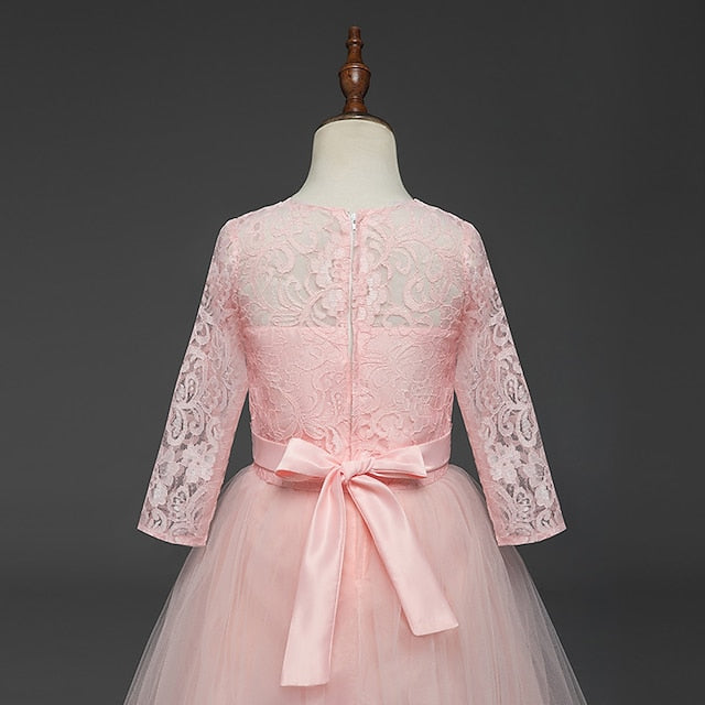 Princess Flower Kids Years Dress Prom 3-13 Lace Girl FashionChic