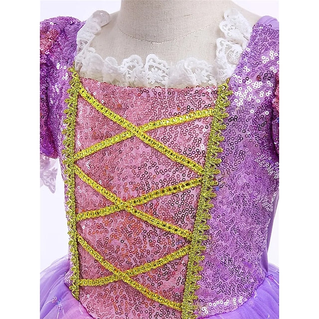 Rapunzel Fairytale Princess Flower Theme Sofia Girl Dress Party FashionChic