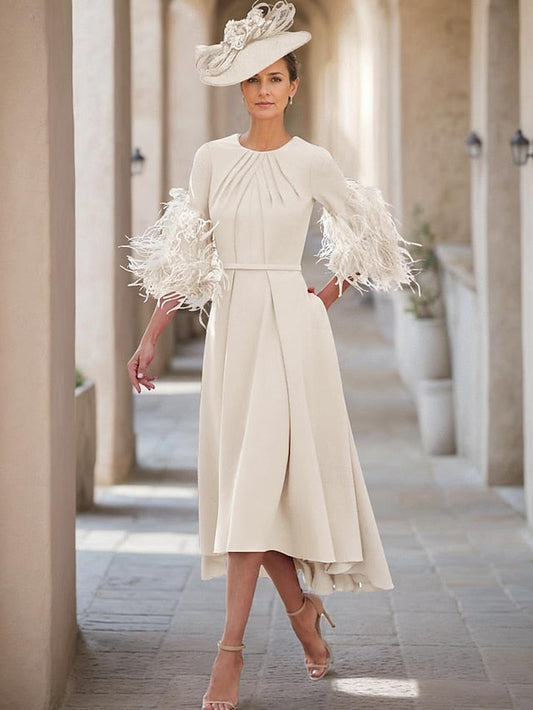 the of Guest A-Line Elegant Mother Bride Dress Wedding Jewel FashionChic