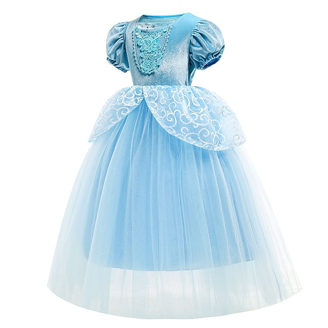 Fairytale Girl Party Theme Cinderella Flower Dress Princess FashionChic