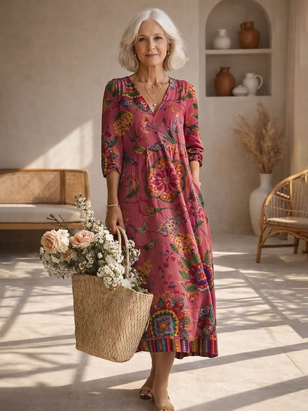 Women's Midi Dress Sundress Shift Dress Casual Party
