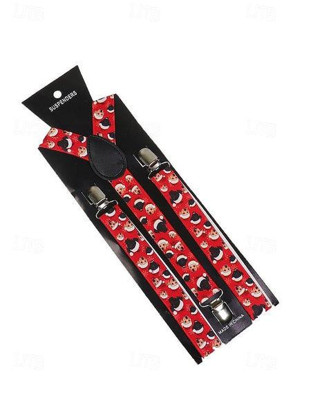Snowman Christmas Suspenders with Men's FashionChic