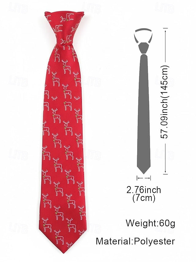 Santa Necktie with Christmas Men's FashionChic