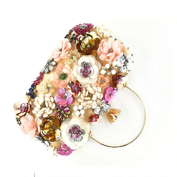 – 3D Embellished Evening Women's Clutch Flower Floral FashionChic