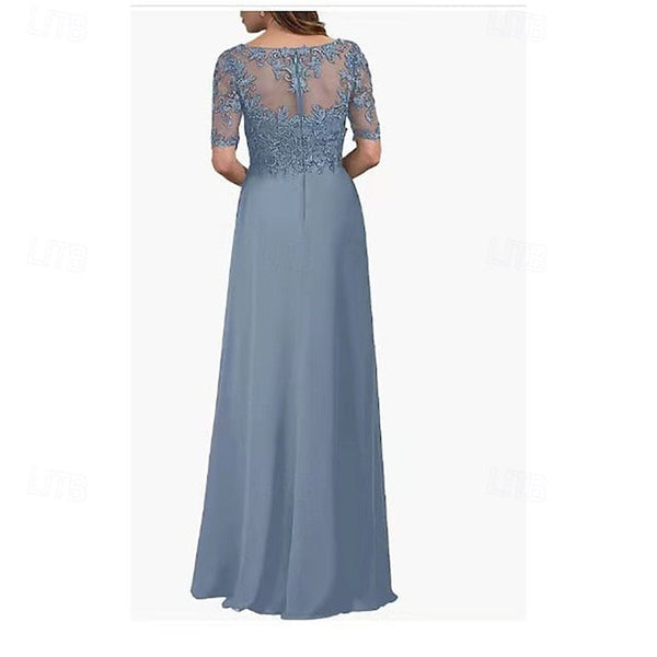 Mother V the Elegant Neck Bride Simple A-Line Dress of FashionChic