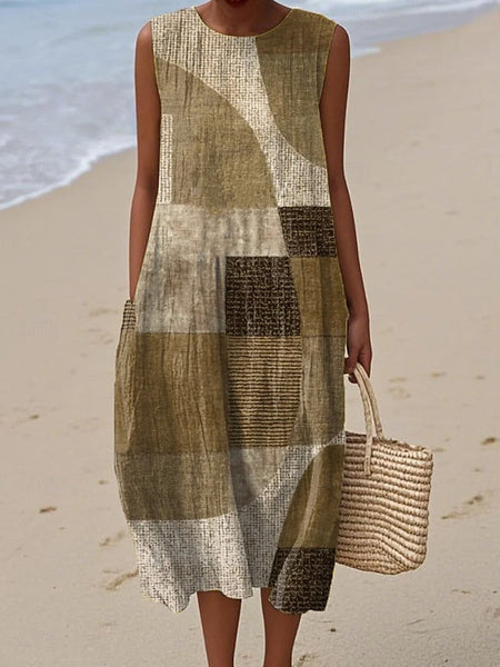 Women's Midi Dress Sundress Shift Dress A Line Dress FashionChic