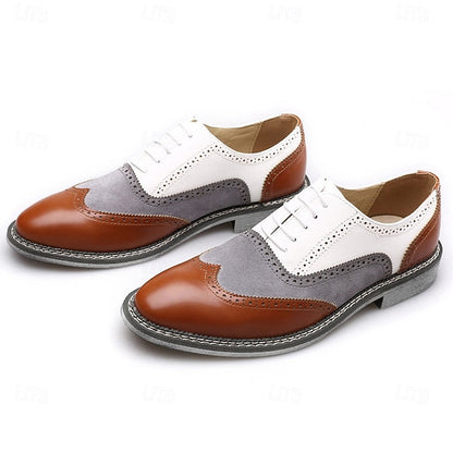 Spectator Gatsby-Inspired Wingtip Shoes Men's Oxford in FashionChic