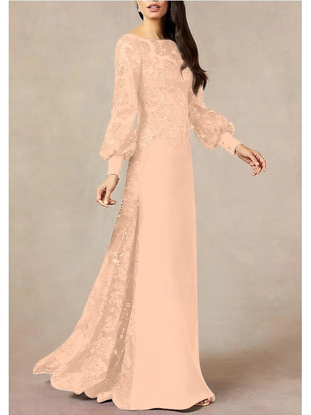 Elegant Mother of A-Line Bride Formal Guest Dress the Wedding FashionChic