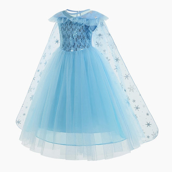 Party Theme Flower Frozen Elsa Dress Girl Princess Fairytale FashionChic